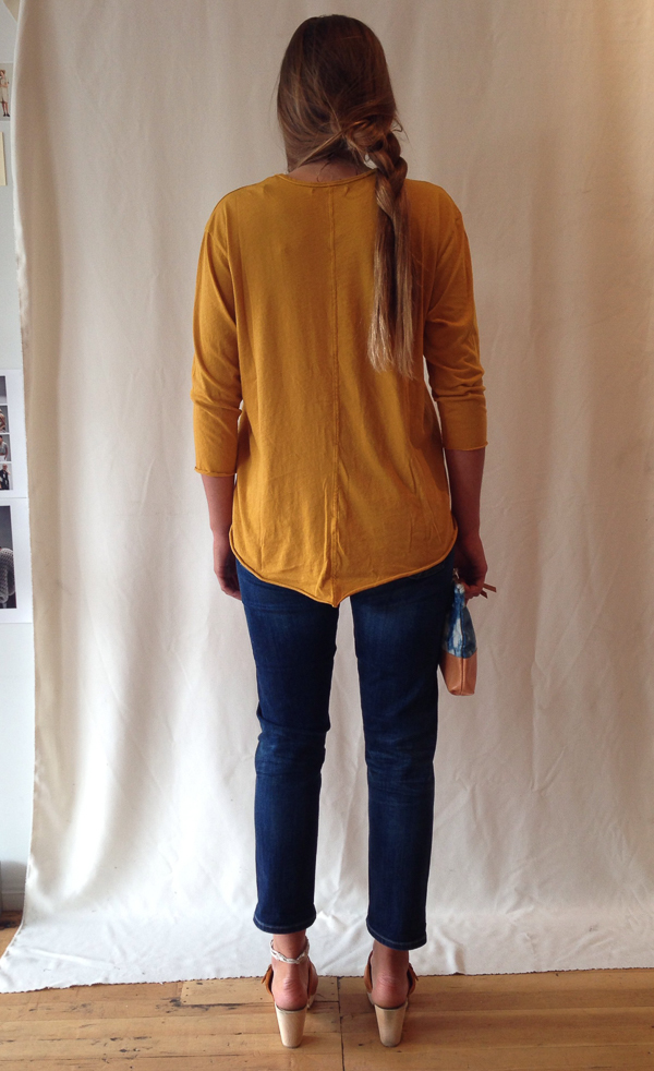 Black Crane Back Seam Shirt Black Crane Back Seam Shirt