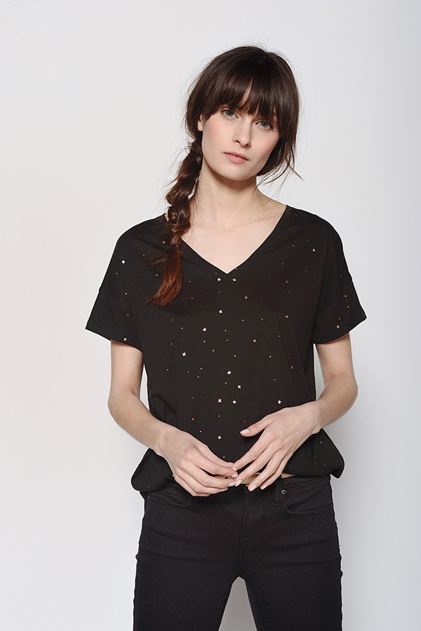 DES PETITS HAUTS SOUPLE BLACK T-SHIRT DES PETITS HAUTS SOUPLE BLACK T-SHIRT