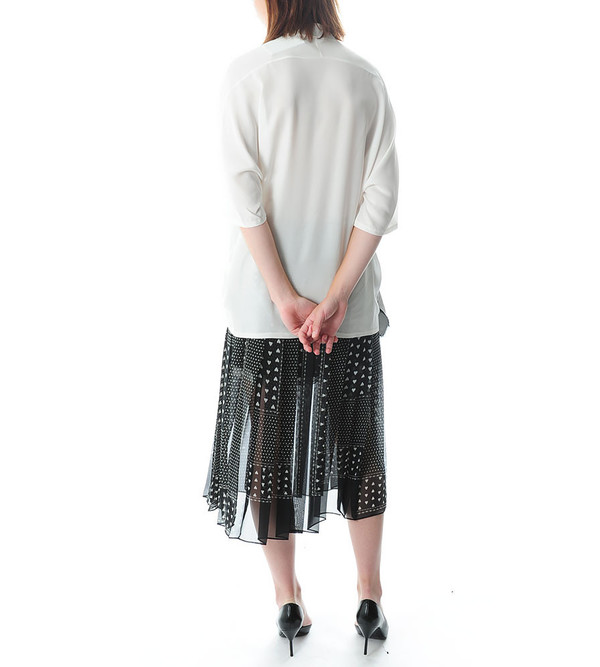 Distorted Ruffle T-Shirt w Raw Edge Distorted Ruffle T-Shirt w Raw Edge
