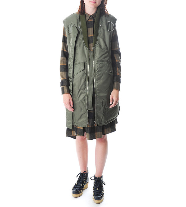 Flight Vest w Detachable Fur Stole Flight Vest w Detachable Fur Stole