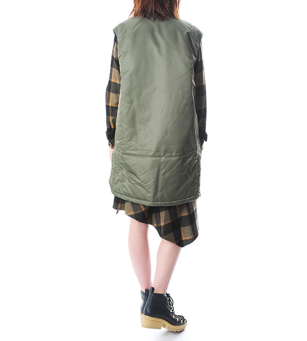 Flight Vest w Detachable Fur Stole Flight Vest w Detachable Fur Stole