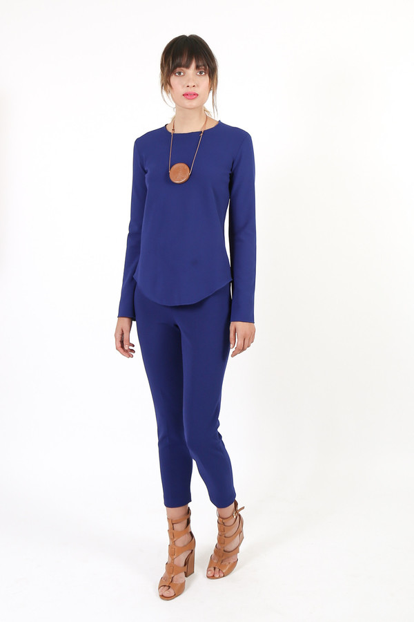 Nanushka Siv Long Sleeve Bell Top Nanushka Siv Long Sleeve Bell Top