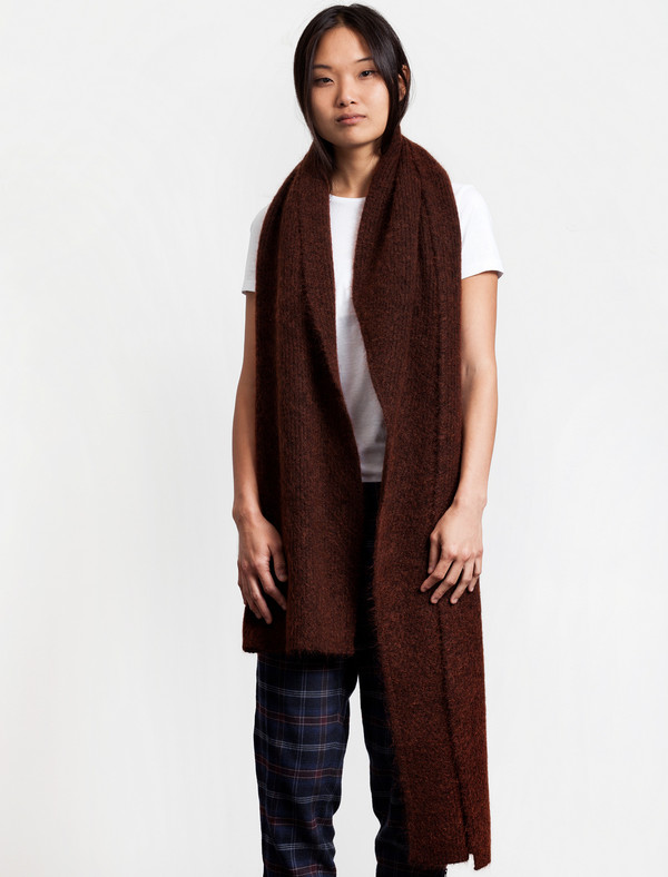 Acne Studios Womens Vilia Mohair Scarf Rust Brown Acne Studios Womens Vilia Mohair Scarf Rust Brown