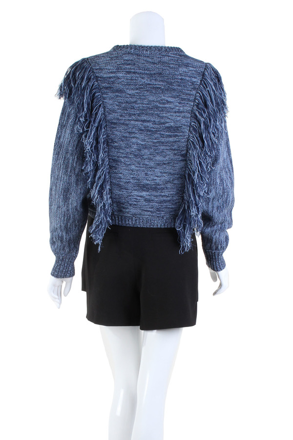 Cosette Agnes Fringe Sweater Ocean Blue Cosette Agnes Fringe Sweater Ocean Blue