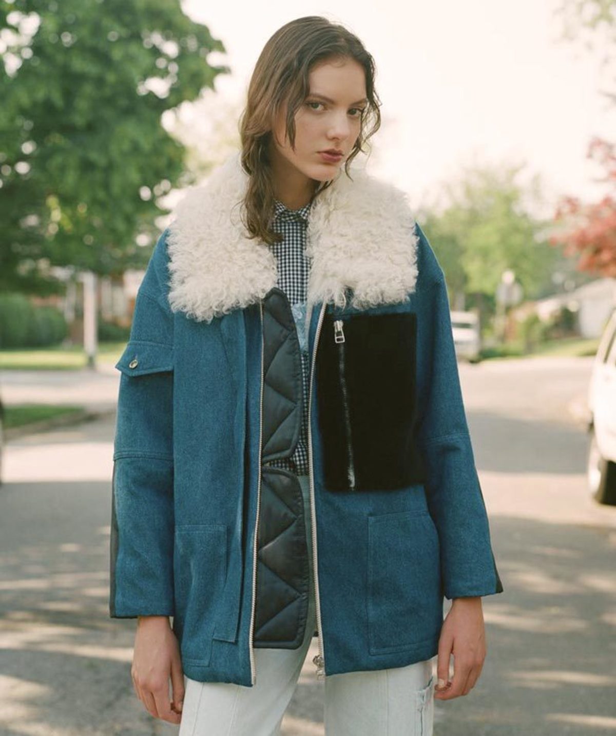 sandy liang patch coat