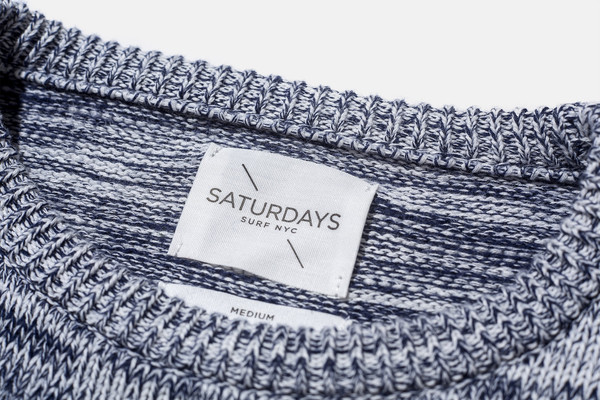 Men's Saturdays Surf NYC Everyday Melange Sweater Men's Saturdays Surf NYC Everyday Melange Sweater