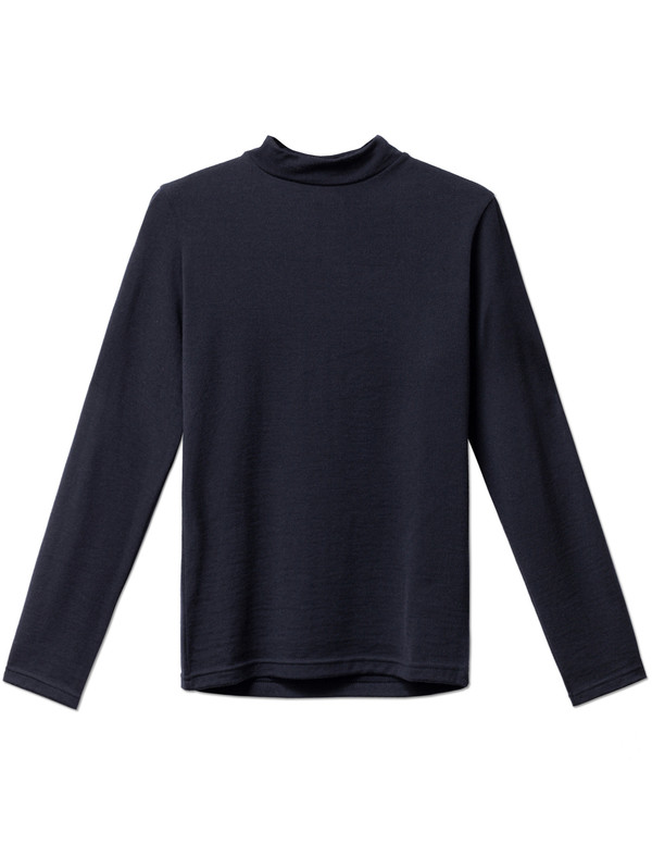 Sunspel Long Sleeve Funnel Neck Jumper Navy Sunspel Long Sleeve Funnel Neck Jumper Navy