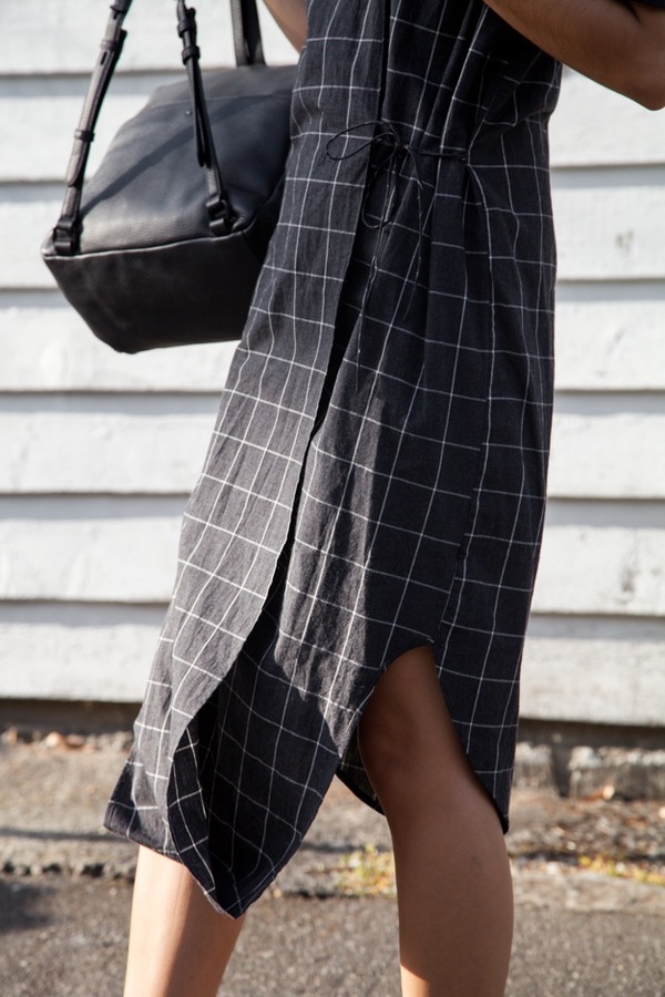 Assembly NY Twist Dress | charcoal plaid Assembly NY Twist Dress | charcoal plaid