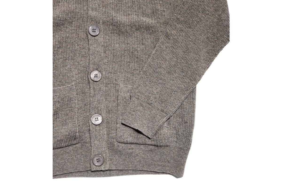 Milworks Wool Cashmere Shawl Cardigan Brown Garmentory