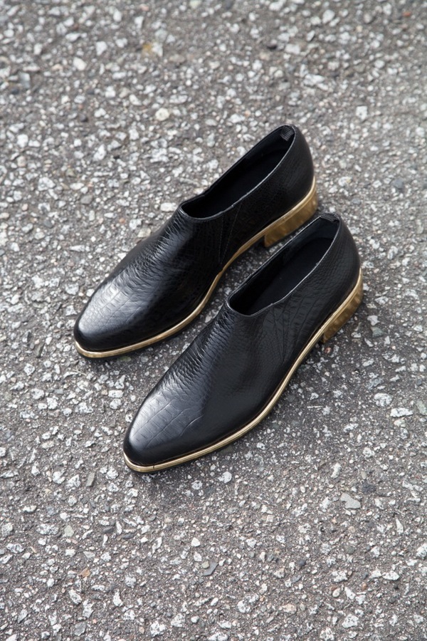Rachel Comey Fielding Slip On | black / gold Rachel Comey Fielding Slip On | black / gold