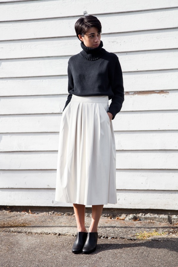 Rachel Comey Chatham Skirt | ivory leatherette Rachel Comey Chatham Skirt | ivory leatherette