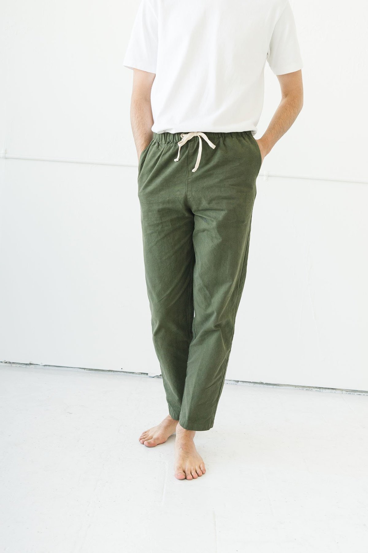 Ijji Drawstring Pants - Olive | Garmentory